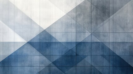 Aufkleber - Pencil strokes create a gradient in muted blue and gray showcasing geometric patterns