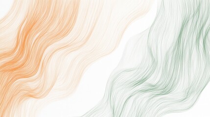 Poster - Delicate waves of color create a serene and minimalist abstract design on a white background