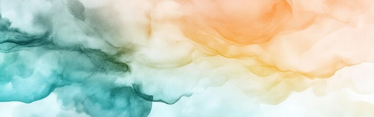 Poster - Soft gradient background displaying smooth transitions from blue to orange hues at afternoon light