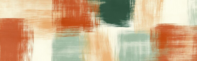 Poster - Soft texture of muted amber and green strokes on light background showcasing subtle artistic patterns
