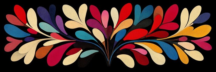 Poster - Abstract Colorful Floral Composition with a Modern Design