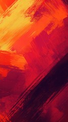 Aufkleber - Vibrant crimson red textured background with dynamic brush strokes enhancing depth and energy