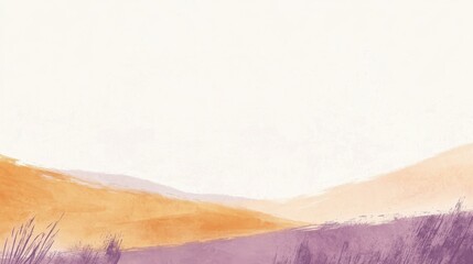 Poster - Soft pencil strokes blend muted hues in a serene landscape capturing a tranquil moment at dawn