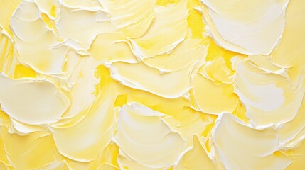 Poster - Textured pastel yellow background with soft layers creating a calming and serene atmosphere