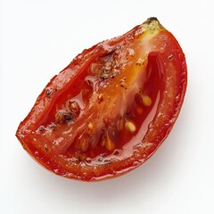 Poster - Roasted tomato wedge with caramelized edges highlighting vibrant color and texture