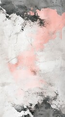 Poster - Modern concrete texture featuring soft pink streaks blending with gray tones for a contemporary aesthetic