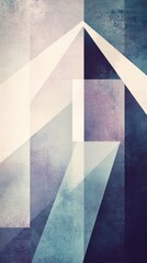 Poster - minimalist geometric composition featuring cool color tones and dynamic shapes in abstract art