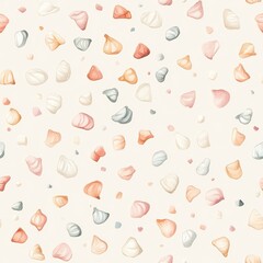 Aufkleber - Gentle watercolor doodle of colorful abstract shapes on a soft background