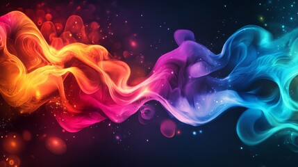 Wall Mural - Stunning Abstract Colorful Flowing Design Background