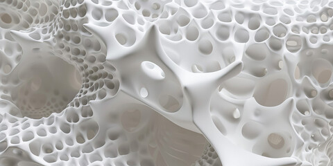Poster - White Porous Three-Dimensional Structure