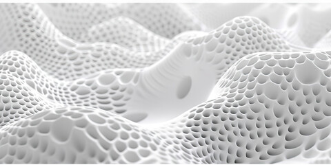 Poster - undulating white porous surface texture