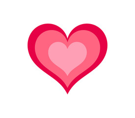Wall Mural - heart concentric shape icon. vector illustration.