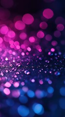 Poster - Droplets sparkle in vibrant magenta and electric blue hues, creating a mesmerizing visual experience in a magical atmosphere