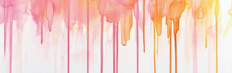 Poster - Soft pencil strokes blend with organic dripping colors in a vibrant abstract composition