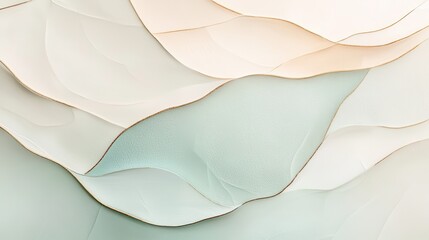 Aufkleber - Soft pastel mint gradient with delicate layers creating a tranquil and soothing visual experience in gentle hues