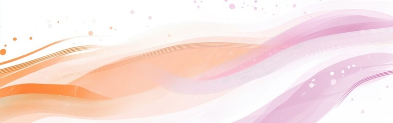 Poster - Soft pastel peach and lavender lines create a calming background design for creative projects and presentations