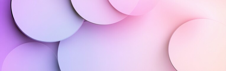 Poster - Pastel lavender and pink geometric circles create a serene and modern design for creative projects