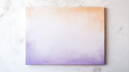 Aufkleber - Minimalist white canvas featuring soft hues blending from light orange to lavender in a serene composition