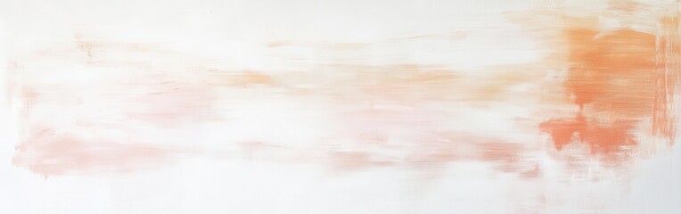 Poster - Minimalist white canvas showcasing subtle pencil strokes with hints of warm orange tones against a serene background