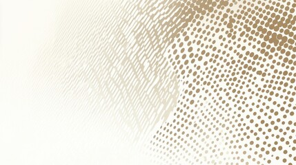 Poster - Soft beige halftone dots create a gentle gradient reminiscent of abstract art in a minimalistic design