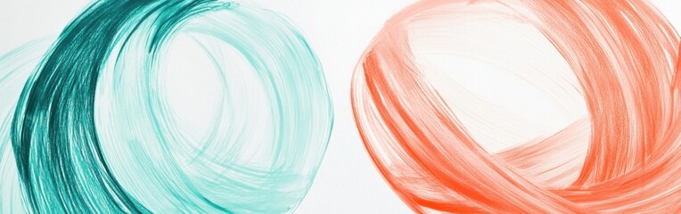 Poster - Abstract composition of pencil strokes in soft hues creating dynamic movement and visual interest
