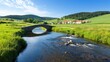 © Hartanto - Tranquil River Scene with Stone Bridge