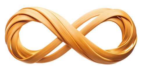 Poster - woven beige straw infinity symbol isolated on transparency background, showcasing intricate craftsmanship and elegant design. smooth texture and natural color create harmonious visual effect
