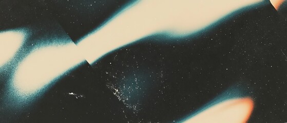 Poster - Colorful abstract light patterns create a dynamic visual experience in a dark setting with a cosmic atmosphere