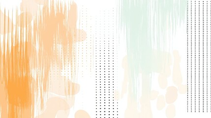 Aufkleber - Pastel amber dashed patterns creating a minimalist aesthetic for a serene atmosphere in modern design