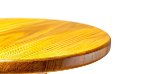 Aufkleber - Smooth yellow wooden table top with glossy finish, perfect for product display, isolated on transparency background. vibrant color and texture enhance its appeal for showcasing items