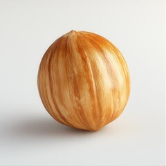 Poster - Roasted hazelnut showcasing a smooth and glossy exterior on a light background