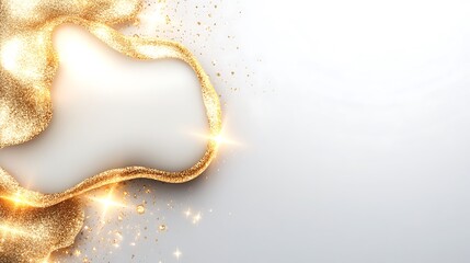Poster - Creamy Ivory Background with Subtle Streaks of Sparkle and Shine