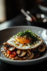 Sticker - Mushroom and Egg Plate