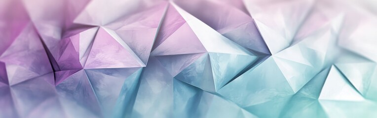 Leinwandbilder - Elegant lavender and mint geometric shapes create a serene and modern visual experience in soft hues and forms