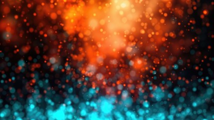 Poster - Vibrant Abstract Bokeh Background with Red and Blue Lights