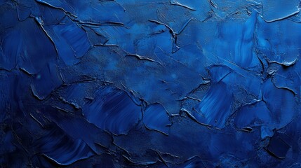 Poster - Vivid cobalt blue textured background enhancing visual depth and artistic appeal in modern design
