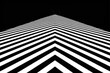 © Yuwadee - Abstract Black and White Chevron Pattern A Dynamic Visual of Converging Lines Creating an Illusion of Depth and Movement