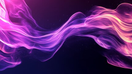 Wall Mural - Abstract swirling purple and pink smoke design on a dark background.  A vibrant and ethereal image.