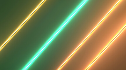 Poster - Vibrant neon lines create dynamic and colorful abstract background
