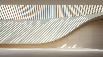 Aufkleber - Modern architectural interior with light and shadow patterns