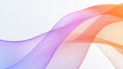 Poster - Soft flowing waves in purple, orange, and pink hues create serene background