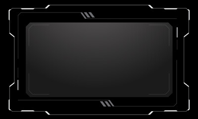 Poster - hud frames white grey user interface elements design modern technology futuristic control panel scre
