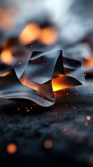 Poster - Exploding bursts of abstract geometric shapes glow creative studio digital art dark environment close-up futuristic concept
