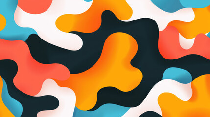 Leinwandbilder - Colorful abstract shapes create vibrant and dynamic background design