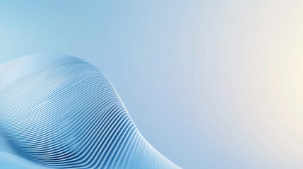 Leinwandbilder - Smooth blue wave pattern on light background creates serene atmosphere