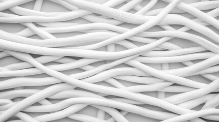Leinwandbilder - White abstract texture with intertwined lines creating smooth background