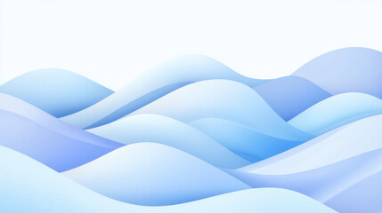 Poster - Soft blue waves create serene and calming background, perfect for various designs