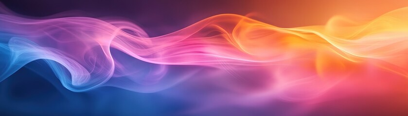 Poster - Dynamic colorful smoke waves abstract art digital background vibrant environment artistic viewpoint conceptual design