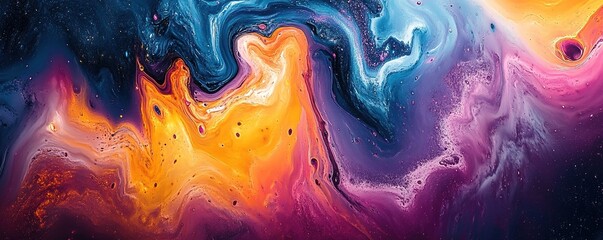 Poster - Vibrant abstract art creation digital realm visual artwork colorful environment artistic perspective expression of emotion