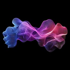 Poster - Dynamic waveform visualization digital space abstract art colorful environment artistic viewpoint modern concept